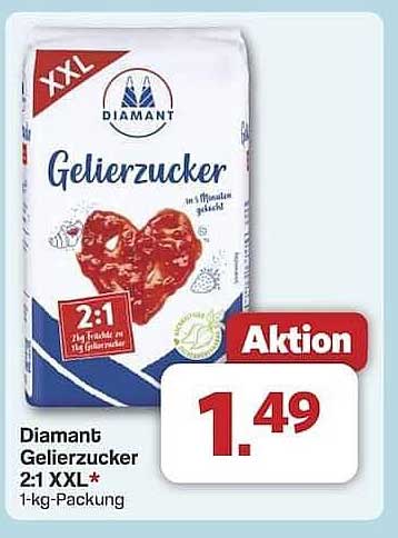 Diamant Gelierzucker 2:1 XXL - 1-kg-Packung