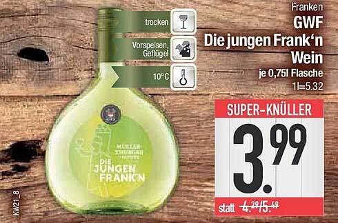 Die jungen Frank'n Wein je 0,75l Flasche