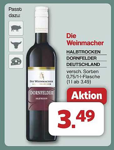 Die Weinmacher Halbtrocken Dornfelder Deutschland 0,75l