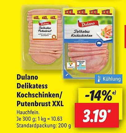 Dulano Delikatess Kochschinken / Putenbrust XXL