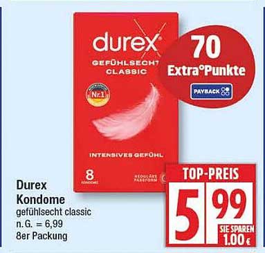 Durex Kondome gefühlsecht classic 8er Packung