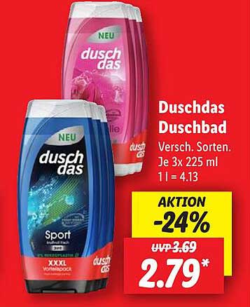 Duschdas Duschbad - Verschiedene Sorten 225 ml