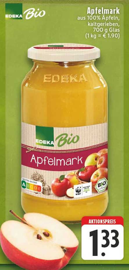 EDEKA Bio Apfelmark 700 g - Aktionspreis nur 1,33 €