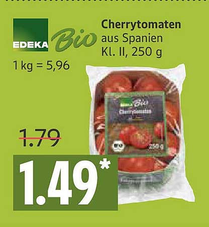 EDEKA Bio Cherrytomaten aus Spanien, 250 g