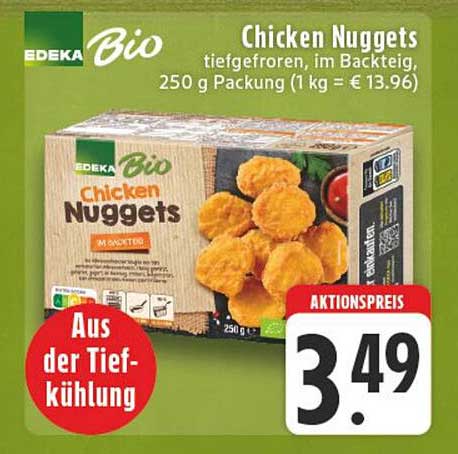 EDEKA Bio Chicken Nuggets, 250 g