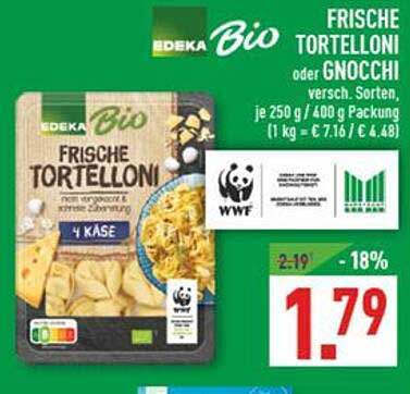 EDEKA Bio Frische Tortelloni oder Gnocchi, 250 g/400 g Packung