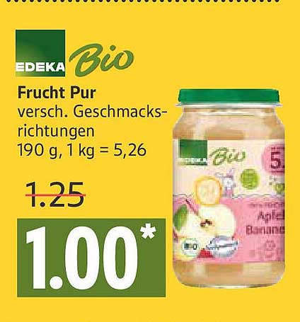 EDEKA Bio Frucht Pur – Verschiedene Geschmacksrichtungen