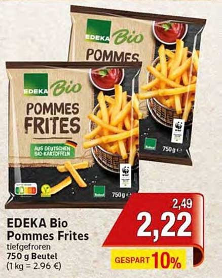 EDEKA Bio Pommes Frites 750 g Beutel