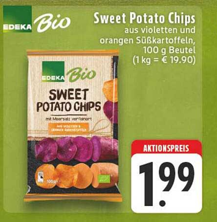 EDEKA Bio Sweet Potato Chips - 100 g Beutel zum Aktionspreis