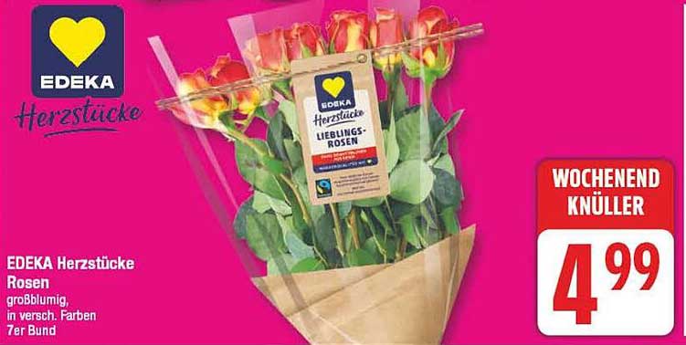 EDEKA Herzstücke Rosen 7er Bund