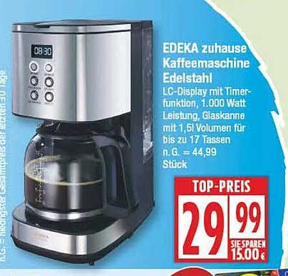 EDEKA zuhause Kaffeemaschine Edelstahl