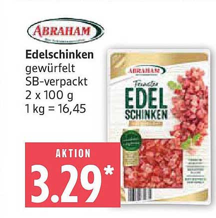 Edel-Schinken gewürfelt 2 x 100 g von Abraham