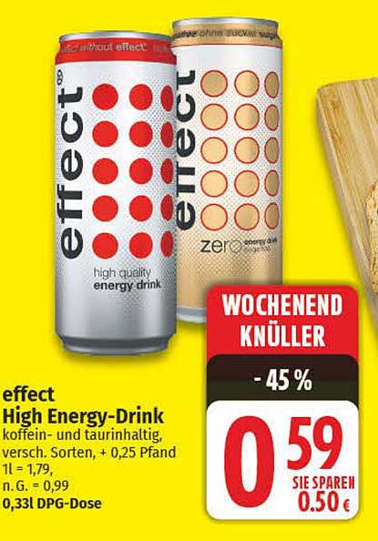 effect High Energy-Drink - jetzt nur 0,59 €