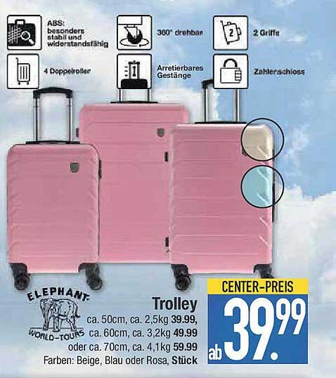ELEPHANT Trolley – Praktische Reisebegleiter in verschiedenen Größen