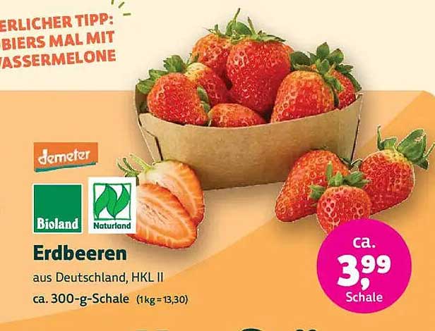 Erdbeeren aus Deutschland, 300-g-Schale