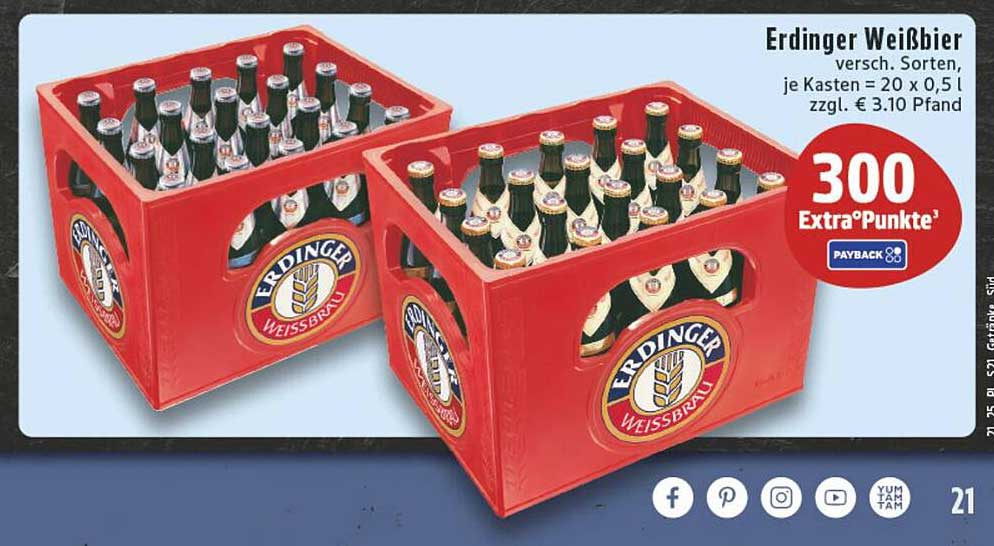 Erdinger Weißbier Kasten (20 x 0,5 l)