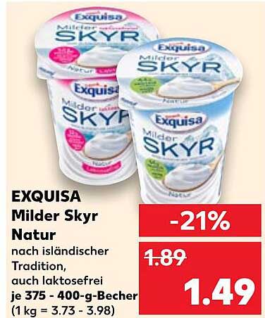 EXQUISA Milder Skyr Natur