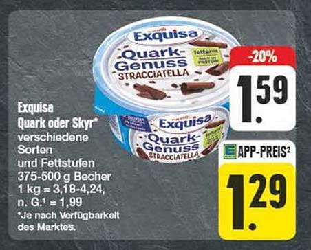 Exquisa Quark-Genuss oder Skyr verschiedene Sorten