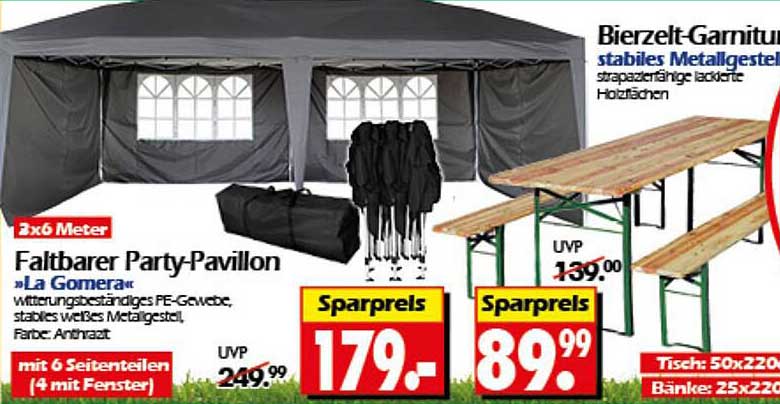 Faltbarer Party-Pavillon "La Gomera"