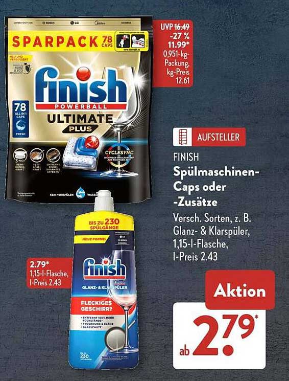 Finish Spülmaschinen-Caps oder -Zusätze