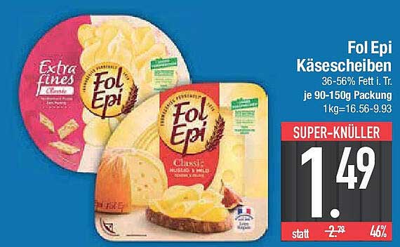 Fol Epi Käse Scheiben 90-150g Packung