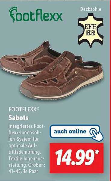 FOOTFLEXX® Sabots - Ideal für jeden Schritt