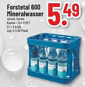 Forstetal 600 Mineralwasser - Kasten mit 12 x 11 PET