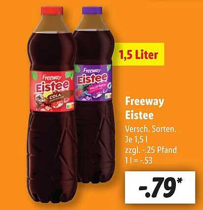 Freeway Eistee 1,5 Liter - Verschiedene Sorten zum Aktionspreis