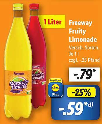 Freeway Fruity Limonade 1 Liter