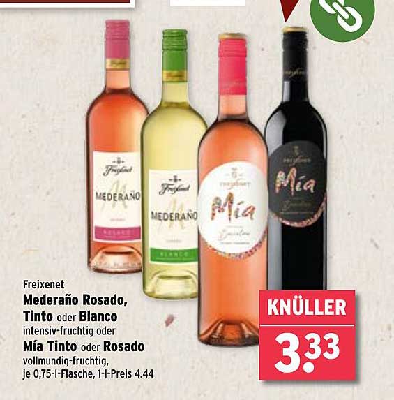 Freixenet Mederaño Rosado, Tinto oder Blanco 0,75 l Flasche