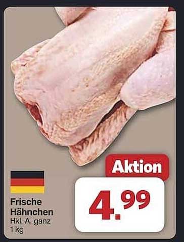 Frische Hähnchen Hkl. A, ganz 1 kg