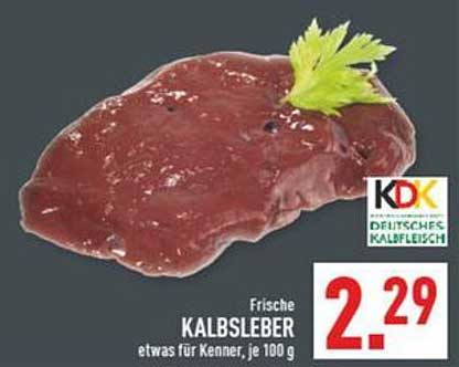 Frische Kalbsleber – etwas für Kenner, je 100 g