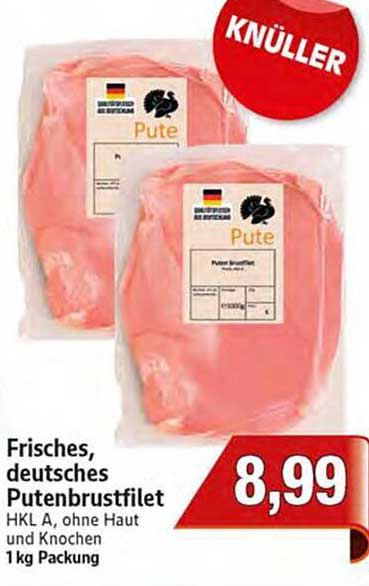 Frisches, deutsches Putenbrustfilet