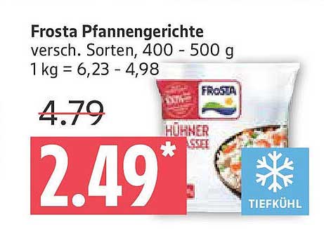 Frosta Pfannengerichte - verschiedene Sorten, 400 - 500 g