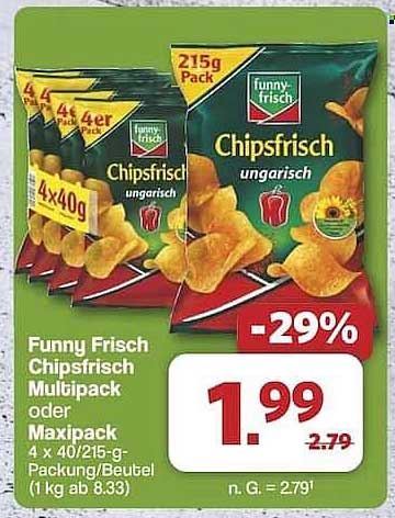 Funny Frisch Chipsfrisch Multipack oder Maxipack