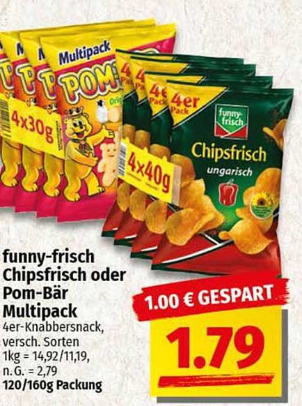 funny-frisch Chipsfrisch oder Pom-Bär Multipack