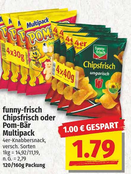 funny-frisch Chipsfrisch oder Pom-Bär Multipack
