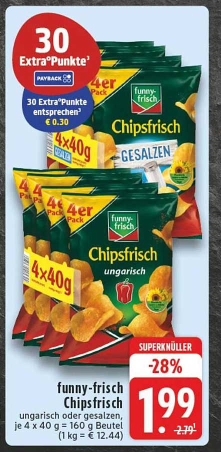 funny-frisch Chipsfrisch Ungarisch 4x40g