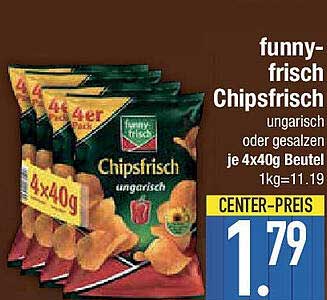 funny-frisch Chipsfrisch ungarisch oder gesalzen 4x40g Beutel