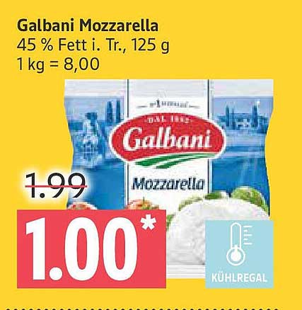 Galbani Mozzarella 125 g für nur 1,00 €