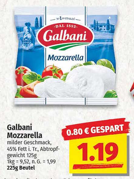 Galbani Mozzarella 225g