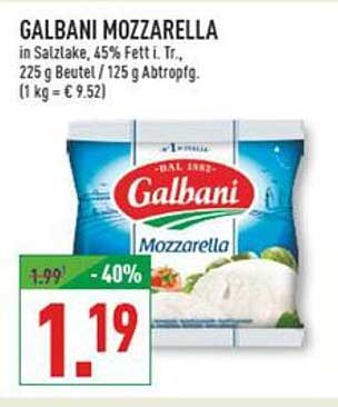 GALBANI MOZZARELLA in Salzlake - 40% Rabatt