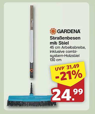 GARDENA Straßenbesen mit Stiel