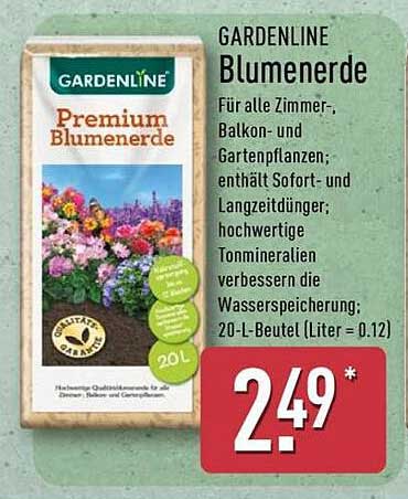 GARDENLINE Blumenerde 20-L-Beutel