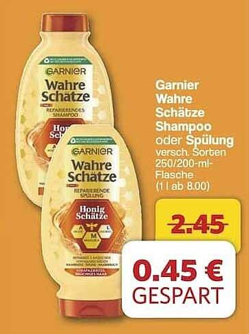Garnier Wahre Schätze Shampoo oder Spülung - Honigschätze