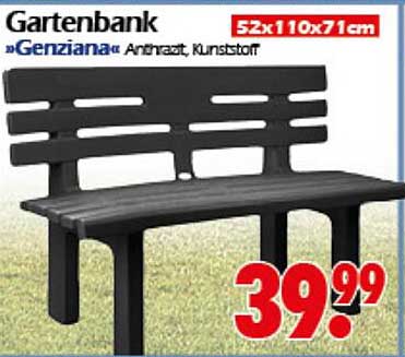 Gartenbank »Genziana« Anthrazit, Kunststoff