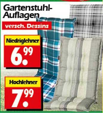 Gartenstuhl-Aufflagen - verschiedene Dessins
