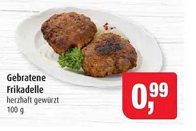 Gebratene Frikadelle herzhaft gewürzt 100 g