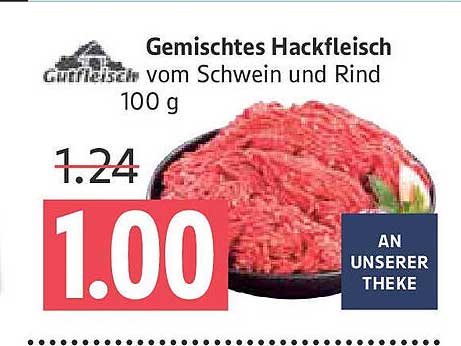 Gemischtes Hackfleisch vom Schwein und Rind 100 g