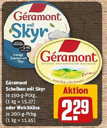Géramont Scheiben mit Skyr je 150-g-Pckg. oder Weichkäse je 200-g-Pckg.